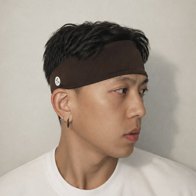 엑스퍼폼 스포츠 러닝 헤어밴드남녀공용 땀흘림방지 런닝 헤드밴드, 1개, 브라운
