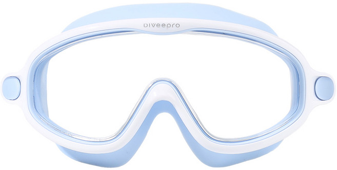 다이비프로 멀티컬러 어린이 물안경 수경 유아 키즈 스위밍 수영장 아동용 와이드 고글, 1개, 버블블루
