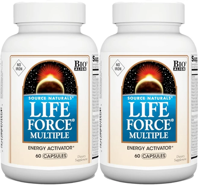 Source Naturals 소스내추럴스 라이프 포스 멀티플 에너지 액티베이터 캡슐, 60정, 2개 - 쿠팡
