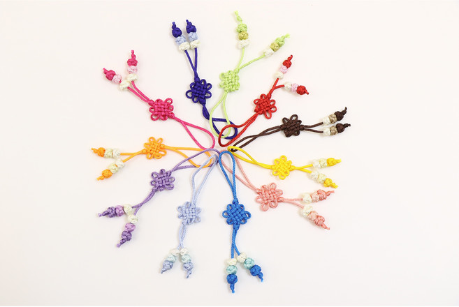 노리개 장신구줄 국화매듭, 10개, 랜덤발송(가는실)