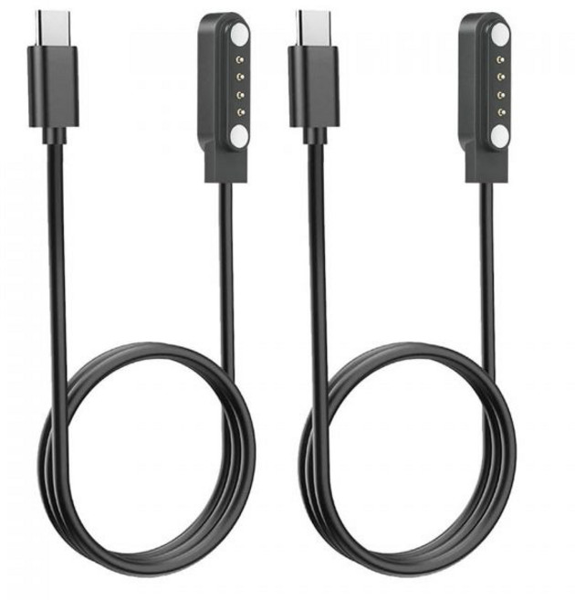 2개 세트 타입-C X7 본골전도 헤드폰 충전기 SAMVEK Dnniakm 프로 Haowolf X16 Hitarah X19 및 POLVCDG 시리즈 오픈 이어 헤드폰용 자석 충, Black&Black