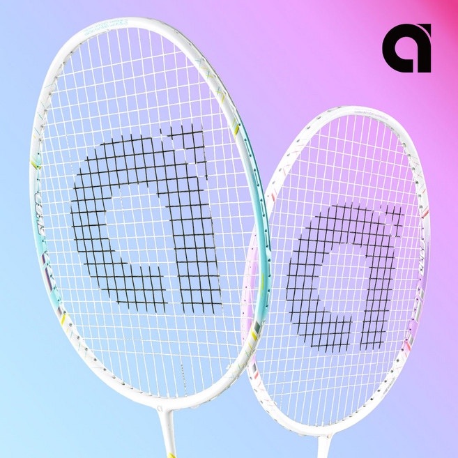 아펙스 하이컨즈 555 가벼운 입문용 배드민턴라켓 5U, 화이트/민트 4U (83-85g)