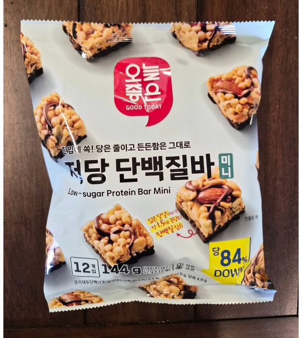 오늘좋은 저당 단백질바 미니 144g x 3봉