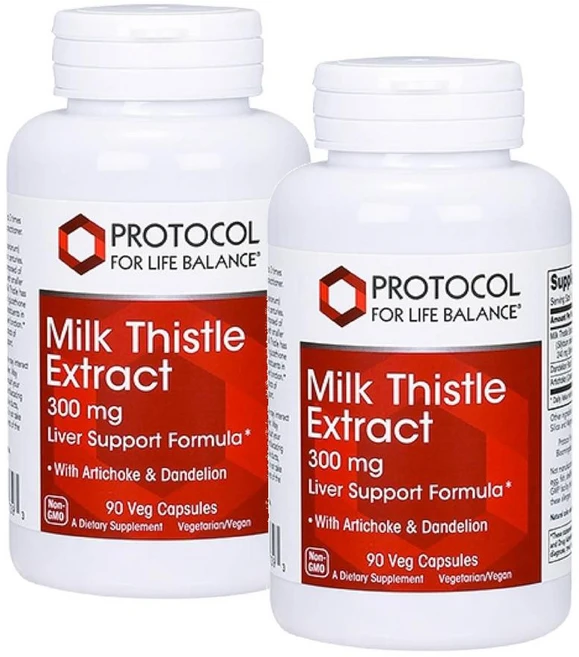 프로토콜 밀크씨슬 추출물 300mg 아티초크 단델리온 캡슐 PROTOCOL FOR LIFE BALANCE Milk Thistle Extract, 성인남녀공용, 2개, 90정 - 쿠팡
