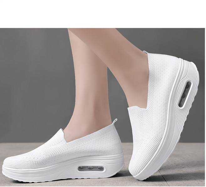 나로즈 간호사신발 간호화 푹신한 에어쿠션 슬립온 가볍고 땀차지 않는 매쉬 통풍 니트