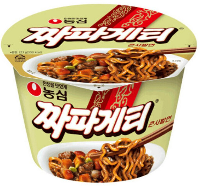 농심 짜파게티 큰사발면 123g x 16개입, 16개