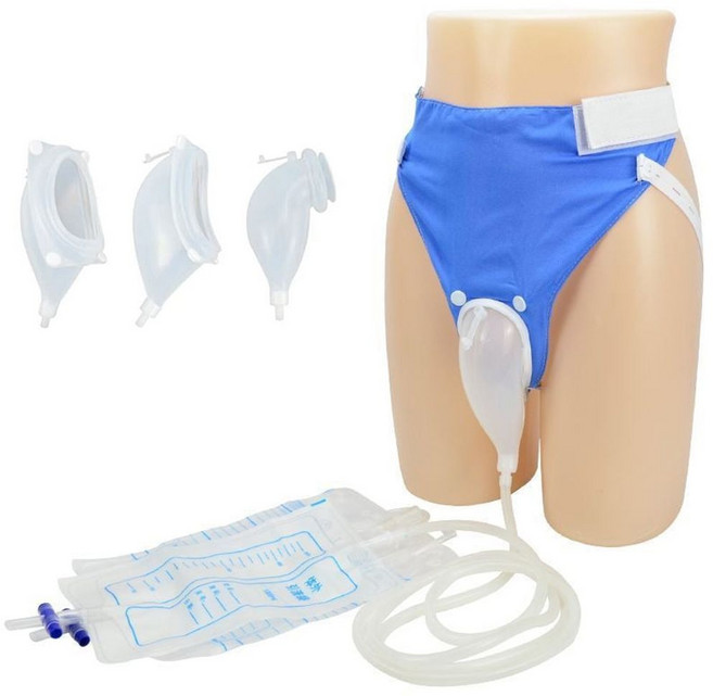 환자용 소변줄 소변 주머니 팩 노인 남성 여성소변기, 1개, 블루