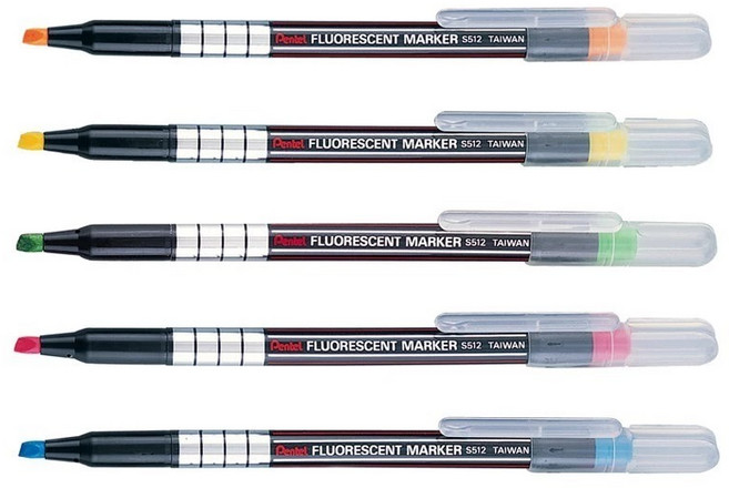 Pentel 飛龍 螢光筆 S512 螢光筆組 好好逛文具小舖, S512-3 3色組(粉紅綠黃), 1個