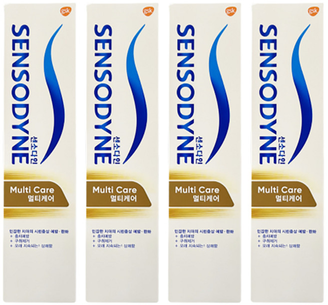 센소다인 멀티케어 치약, 100g, 4개