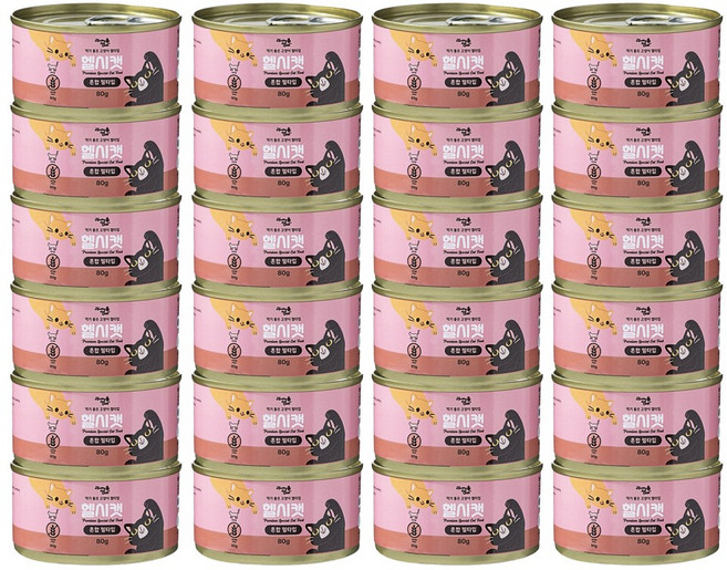 헬시캣 젤타입 고양이캔, 24개, 80g, 혼합