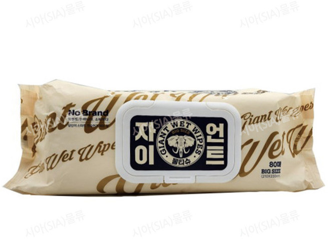 노브랜드 자이언트 물티슈 80매 빅사이즈, 80개입, 1개