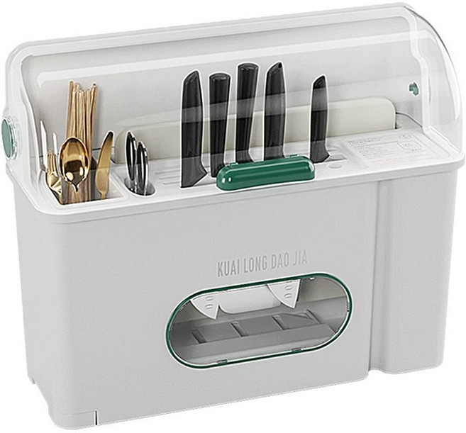 칼 수저 살균기 자외선 미니 주방 소독기 식기건조기 수저통 가정용, 반 고흐 초록 소독 건조