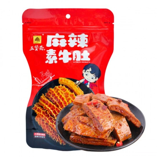 <킹콩푸드>오현제 마라 수뉴두 수니우두 마라맛 콩고기 중국식품, 6개, 100g - 쿠팡