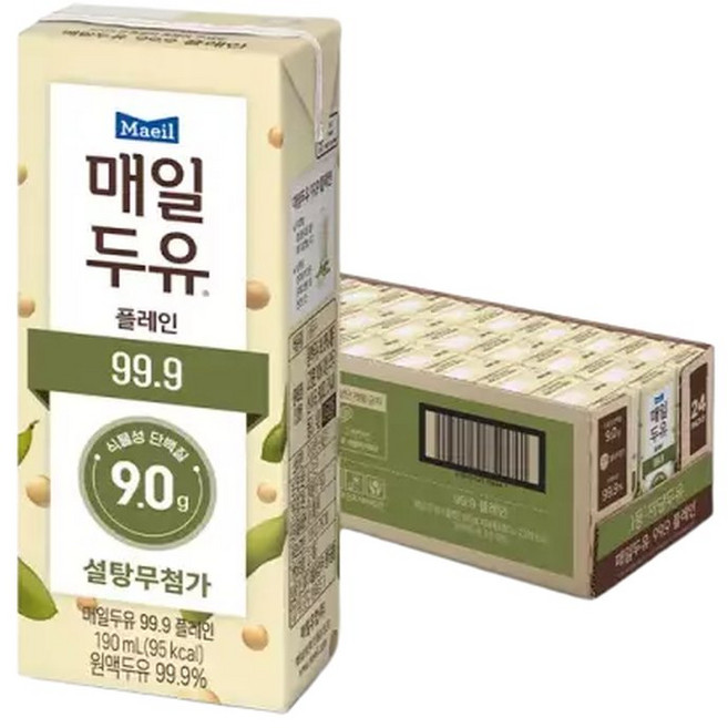 매일두유 190ml 99.9 24팩/무배/유통기한26년10월제품, 24개