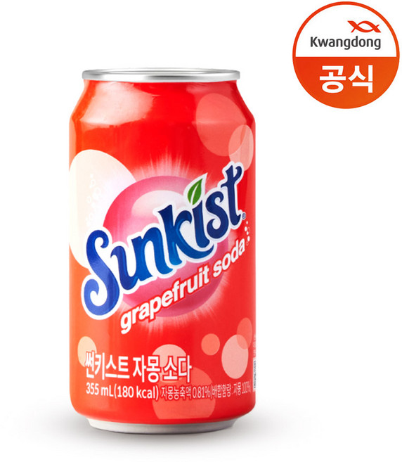 썬키스트 자몽 소다 355ml, 12개