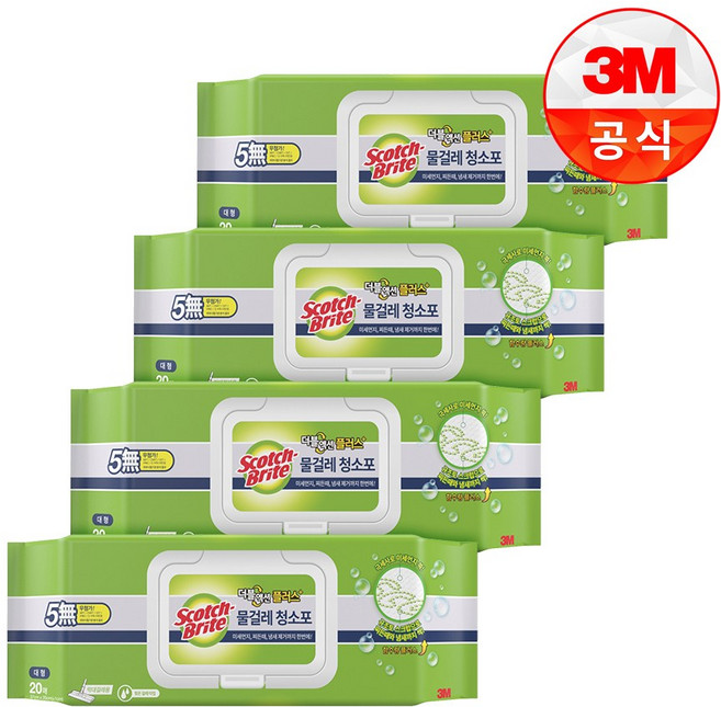 3M 물걸레청소포 대형, 4개