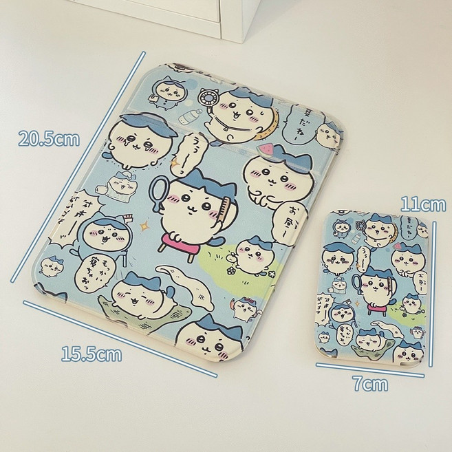 먼작귀 치이카와 접이식 탁상 거울 손거울 세트 휴대용 화장 메이크업 하치와레 우사기 굿즈, 1개, 하치와레(탁상거울+손거울)