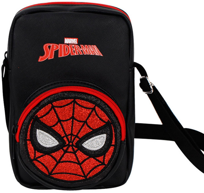 마블 스파이더맨 글리터 핸드폰가방 크로스백 아동 어린이 남아 초등학생