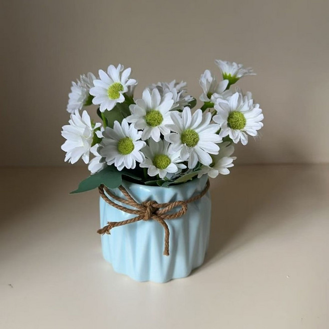 Life 陶瓷盆栽模擬花擺件, 陶瓷花, 1個
