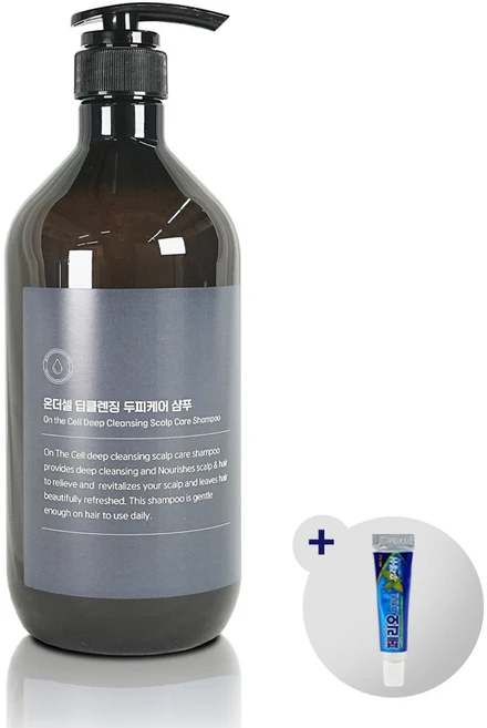딥클렌징 두피케어 샴푸 On the Cell 온더셀 1000ml + 여행용 미니치약 구성, 1, 1L - 쿠팡