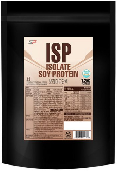 SP스포츠 ISP 분리대두단백질 초코맛, 1.2kg, 1개