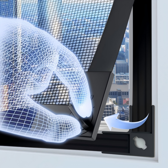 다온미 3세대 가정용 창문 모기장 자석 탈부착 방충망, 1개