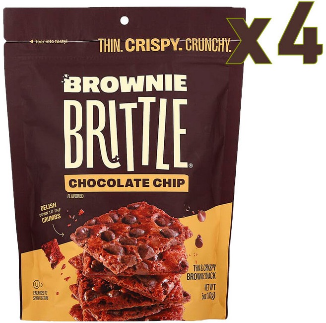 쉐일라지스 브라우니 브리틀 초코칩 142g x 4개입, 4개