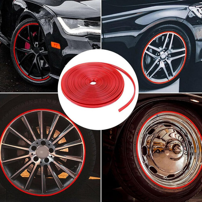 카스펙 자동차 휠튜닝 휠커버 휠 긁힘방지 휠보호, 1개, 레드