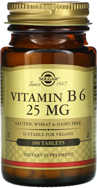 솔가 비타민 B6 25mg 타블렛, 1개, 100정