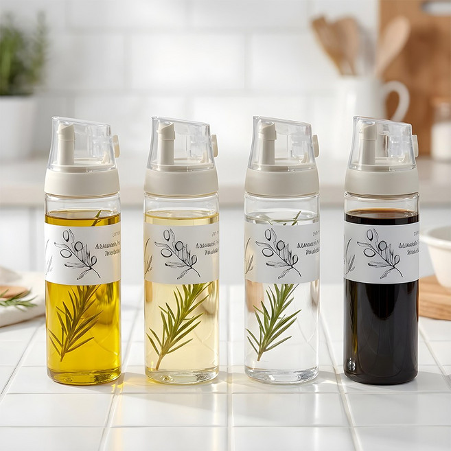 마치홈 원터치 밀폐 실드 오일병 4P, 1세트, 350ml