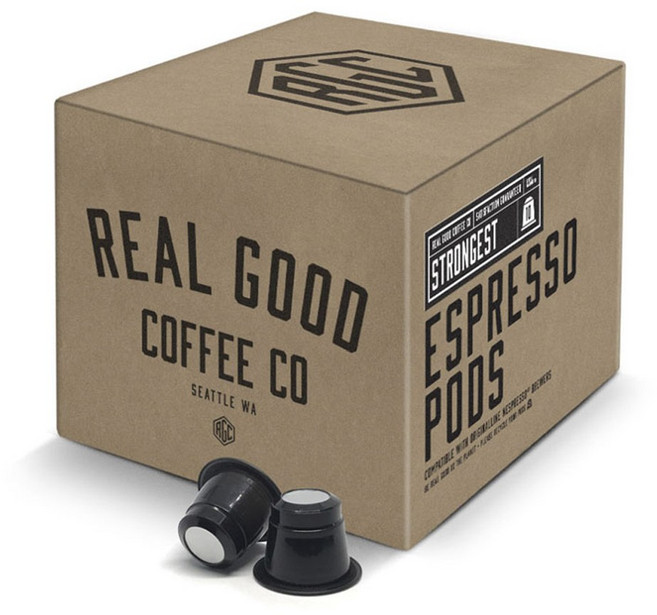 리얼굿커피 에스프레소 팟 오리지널라인 네스프레소 브루어스 스트롱기스트, 72개입