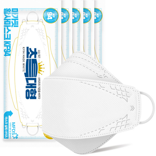 마가핏 숨숨 젤큰 황사 마스크 초특대형 KF94, 5개입, 5개, 화이트