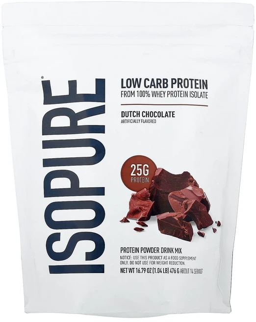 이소퓨어 저탄수화물 단백질 파우더 더치 초콜릿 454g(1lb), One Color, One Size, 454g, 1개 - 쿠팡