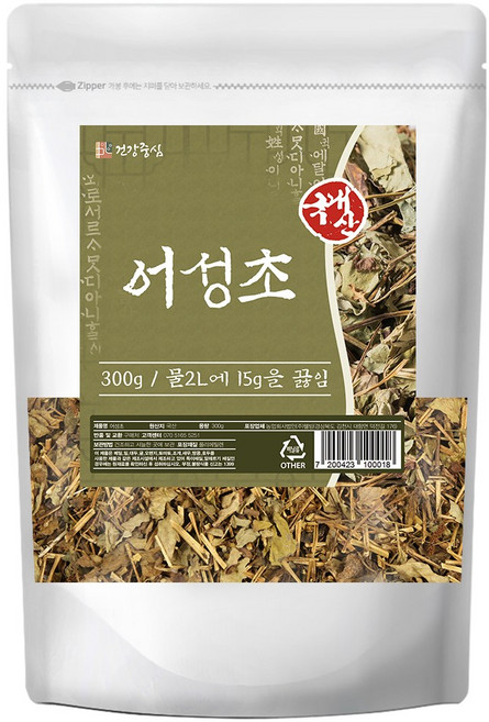 건강중심 국산 말린 어성초 건조 잎, 1개, 300g