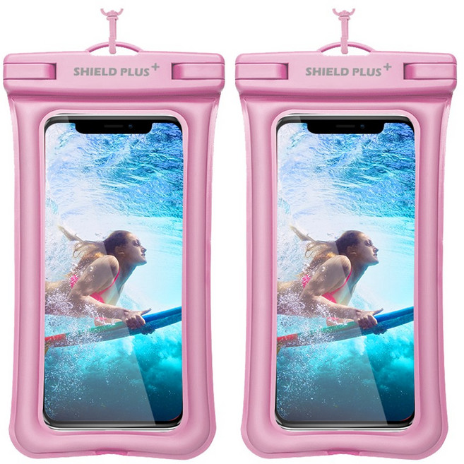 1+1 쉴드플러스 IPX8 하이드로쉴드 프리미엄 방수팩 U1, 1개, 핑크+핑크