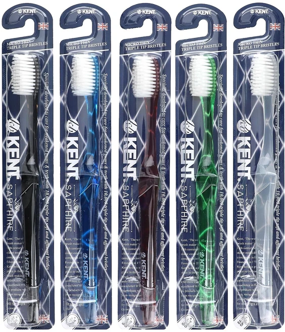 켄트 울트라 소프트 칫솔 사파이어 색상 5개입 KOU-14356 - 쿠팡