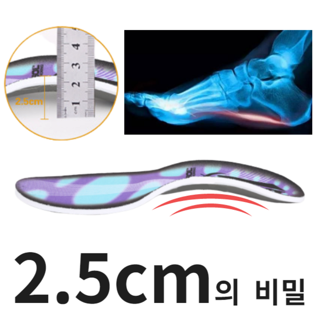아치왕 밸런스핏아치서포트 아치깔창 기능성깔창 평발 아치 바른자세 쿠션 깔창 남성 여성 옵션3