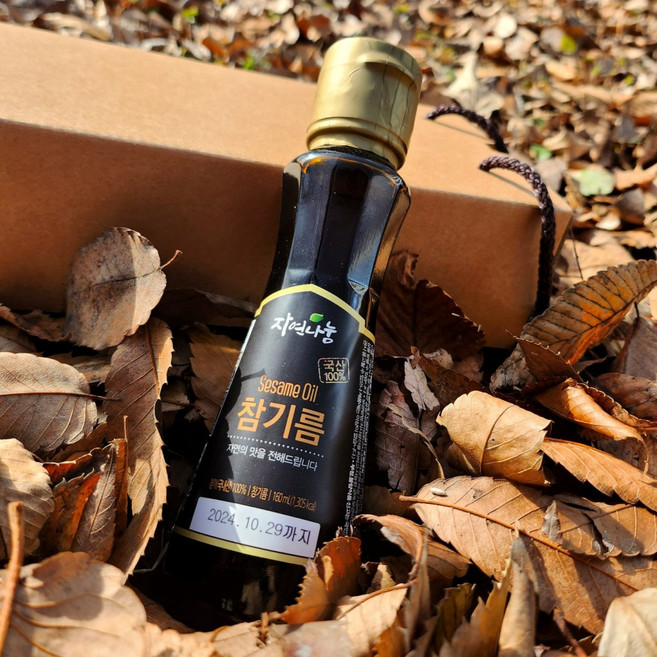 국내산 참기름 저온압착 고소한 국산 참기름100%, 4개, 160ml, 본품