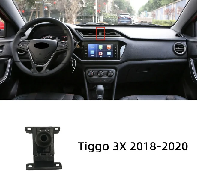 Chery Tiggo 7 PLUS 8 5X 3X Promax ARRIZO 5 GX OMODA 차량용 휴대폰 핸드폰 거치대 베이스 브래킷 고정, 06 TIGGO 3X 18-20