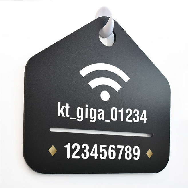루리앤메리 NEW 잠깐 블랙 안내판 B 108 와이파이 비번 주문제작형 표지판, B 108 와이파이 비번 단면