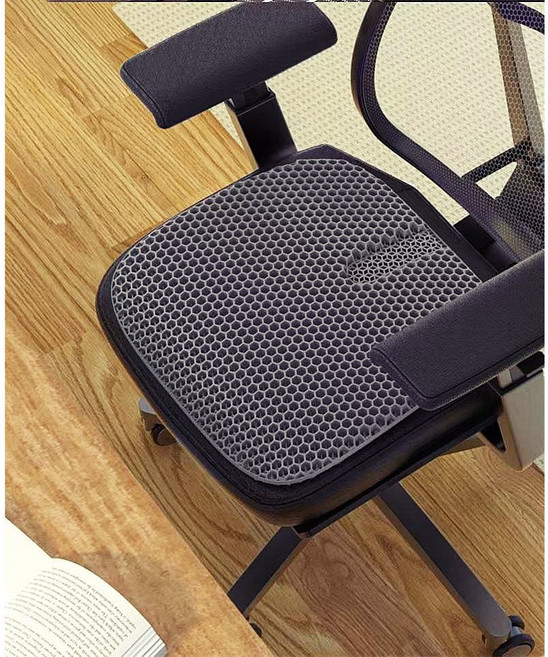 쿨방석 쿨링매트 차량용 실리콘 쿨링방석 통풍 대형 여름방석(전용커버 포함), 그레이