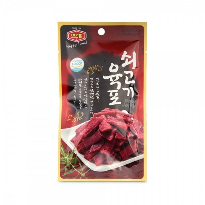 머거본 쇠고기 육포 20g 쫄깃하고 짭짤한 소고기 맥주 안주 어른 간식, 1g, 1개