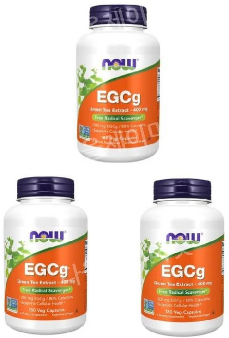 2+1 나우푸드 EGCg 녹차 추출물 400mg 180베지 캡슐 카테킨 폴리페놀 함유, 3개, 180정 - 쿠팡