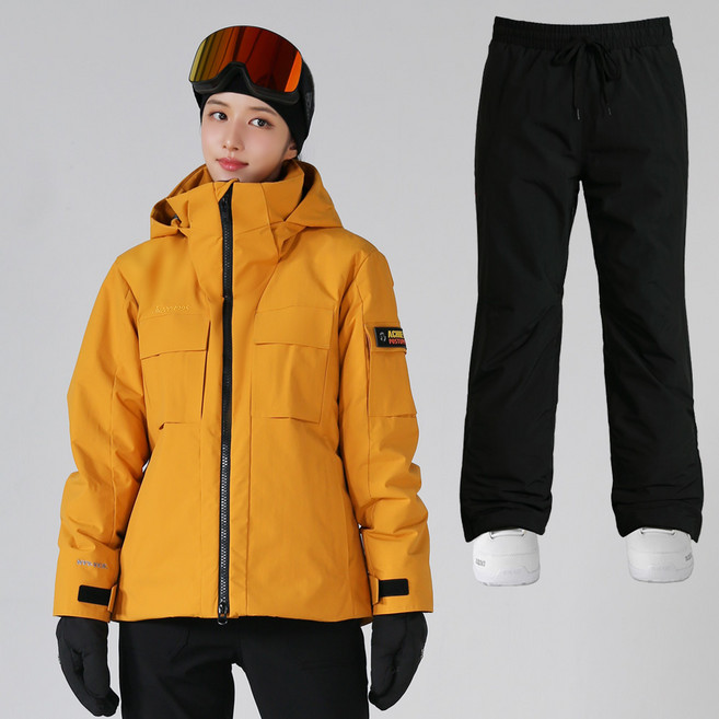 FUZZO SLR HEAT 패딩 자켓 밴딩 팬츠 스키복 상하세트 남여공용 스키복세트