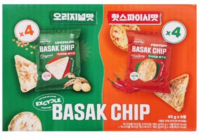 EXCYCLE 바삭칩 믹스, 코스트코 익사이클 프로틴 바삭칩 45g x 8봉 다이어, 45g, 8개