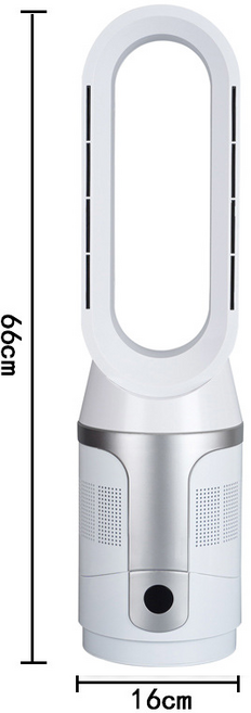 20인치 날개없는 냉온풍기 무소음 스탠드형 선풍기 가정용 PTC 터워형 에어컨, 화이트, NF10256