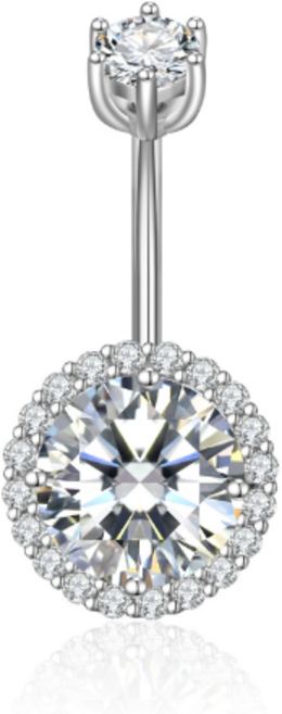 실버 S925은 큐빅 지르콘 배꼽 피어싱
