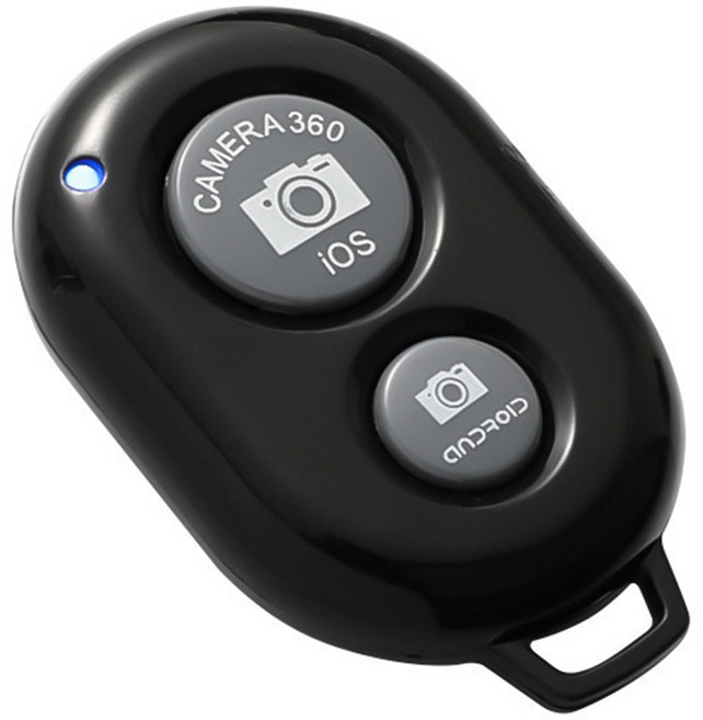 ACRO 무선 블루투스리모컨/삼각대리모컨/셀카봉리모컨, 블랙, 1개