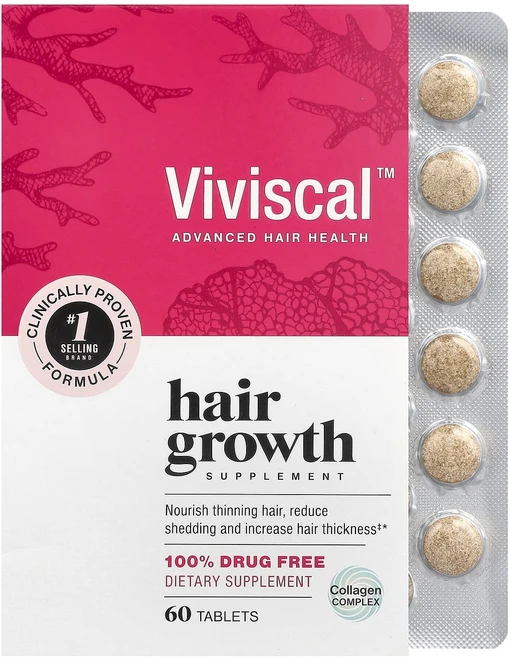 Viviscal 모발 성장 보충제 60정, 1개 - 쿠팡
