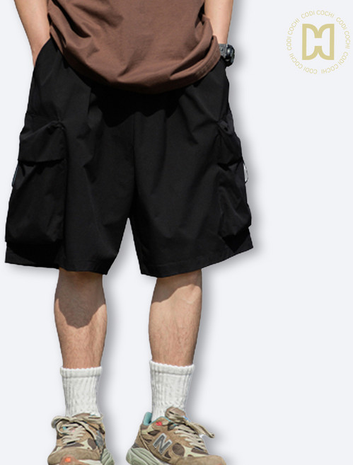 코디코치 남자 망고 카고 팬츠 빅포켓 통 여름 밴딩 반바지